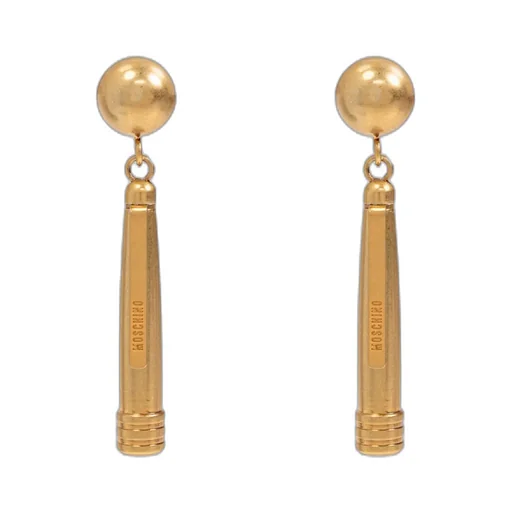 Logo Engraved Pen Motif Earrings