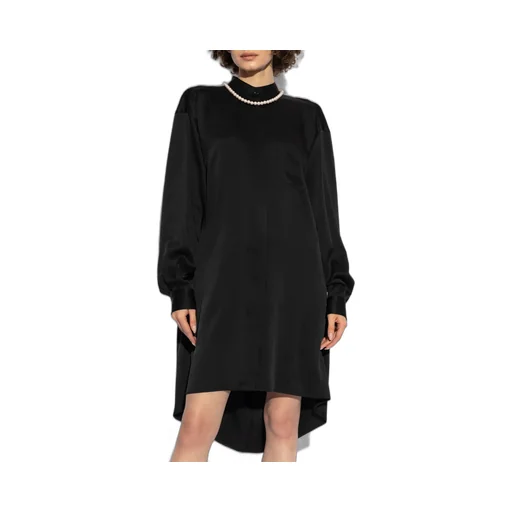 Pearl Detailed Draped Dress