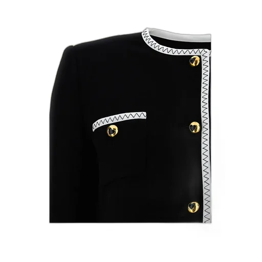 Collarless Singled-Breasted Short Jacket