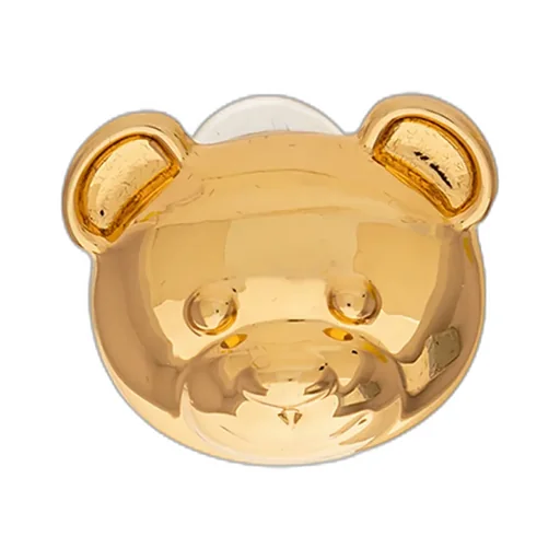 Teddy Bear Engraved Clip-On Earrings