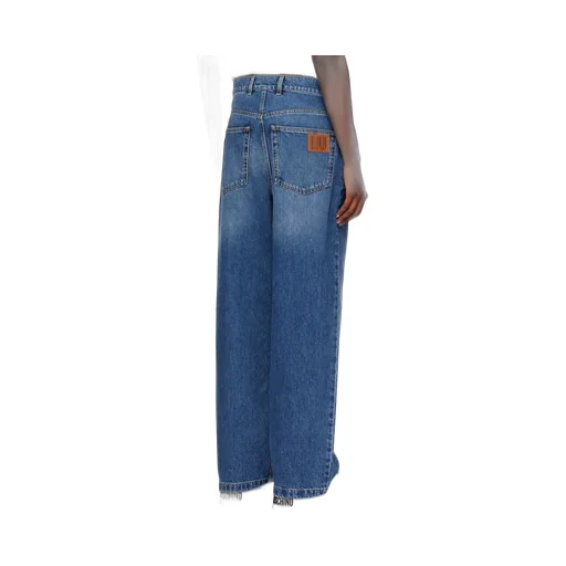Logo Patch Wide-Leg Jeans