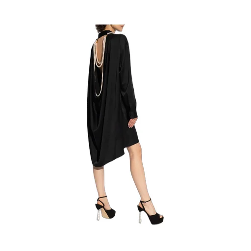 Pearl Detailed Draped Dress