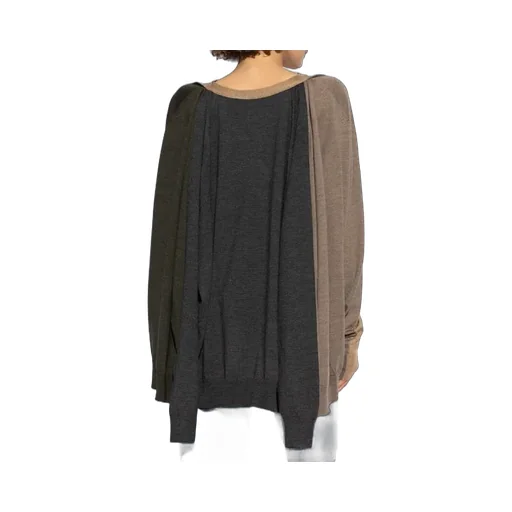 Double Sleeves Panelled Cardigan