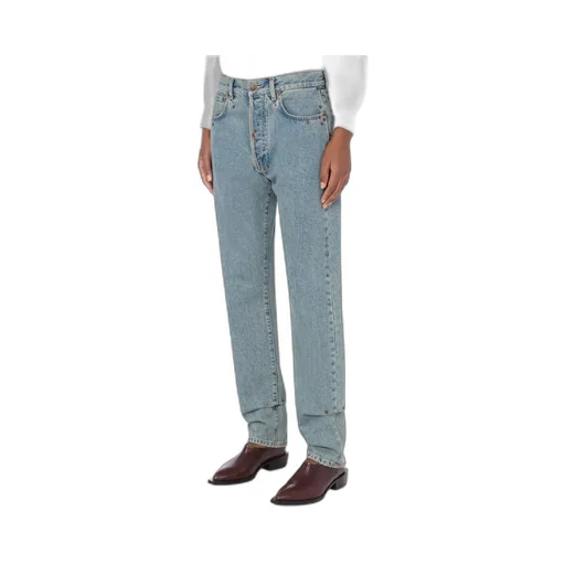 High-Waisted Straight-Leg Jeans