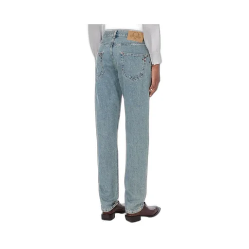 High-Waisted Straight-Leg Jeans