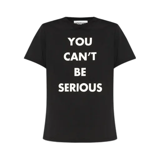 Slogan Printed Crewneck T-Shirt