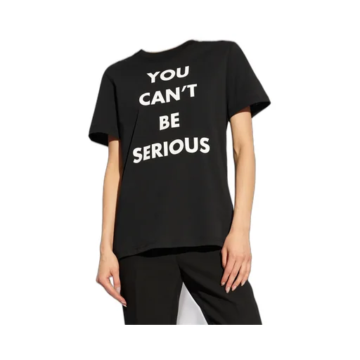 Slogan Printed Crewneck T-Shirt