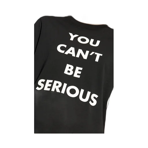 Slogan Printed Crewneck T-Shirt