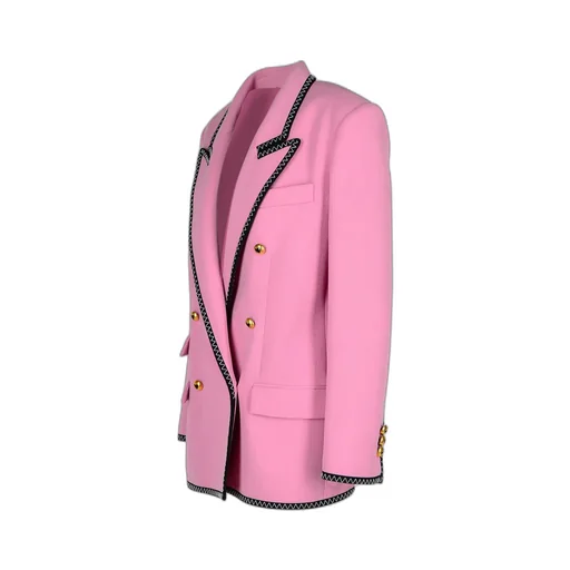Double Breasted V-Neckline Blazer