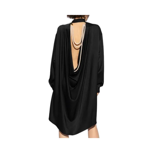 Pearl Detailed Draped Dress