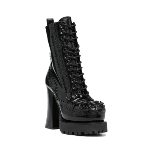Round-Headed High-Heeled Boots