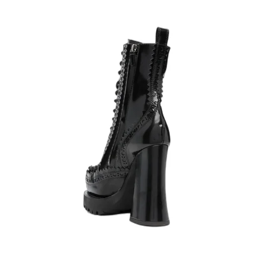 Round-Headed High-Heeled Boots