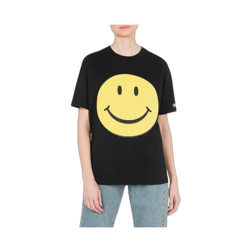 Smile Face Printed Crewneck T-Shirt