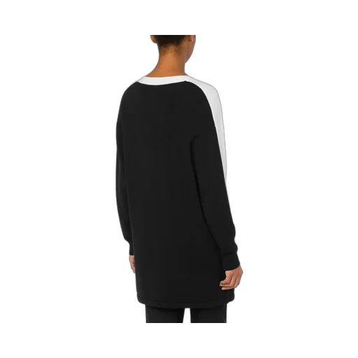 Two-Toned V-Neck Knitted Cardigan