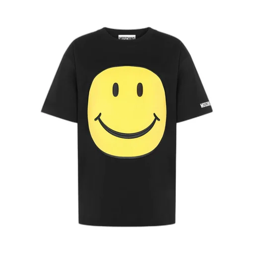 Smile Face Printed Crewneck T-Shirt
