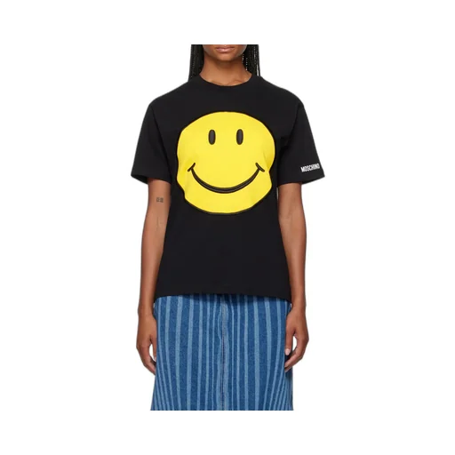 Smile Face Printed Crewneck T-Shirt