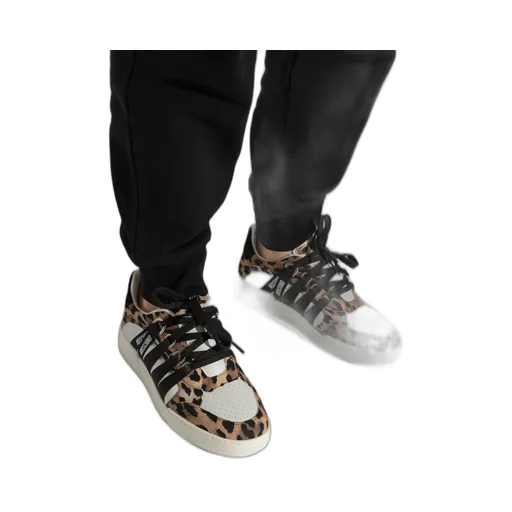 Leopard Print Low-Top Sneakers