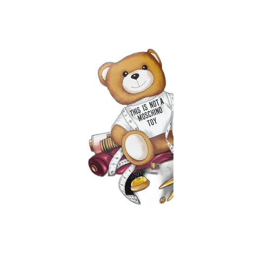 Teddy Bear-Print Cotton Track Pants