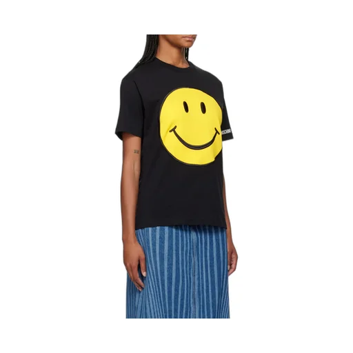 Smile Face Printed Crewneck T-Shirt