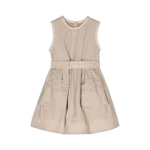 Logo Embroidered Sleeveless Dress