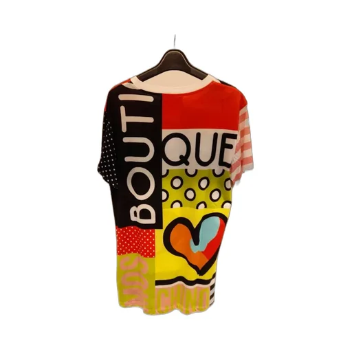 Pattern Printed Color Matching T-Shirt