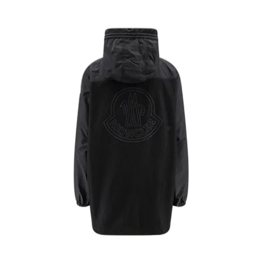 Mesh Panelled Zip-Up Hooded Jacket