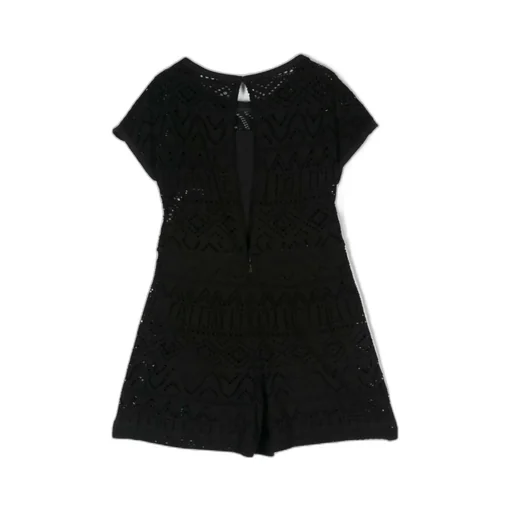 Short-Sleeved Lace Jumpsuit