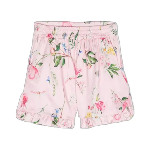 Floral-Print Ruffled Shorts