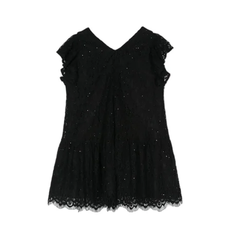 Sequin-Embellished Lace Dress
