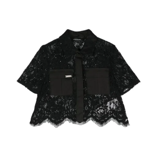 Lace Cropped Shirt