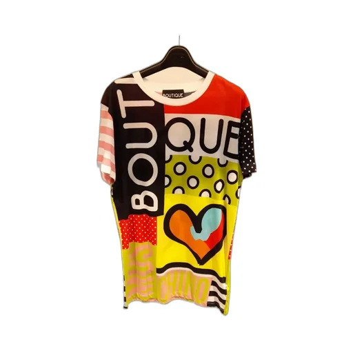 Pattern Printed Color Matching T-Shirt