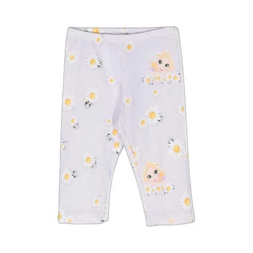 Daisy-Print Stretch-Cotton Leggings