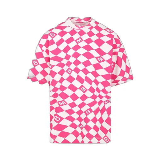 Checked Crewneck T-Shirt