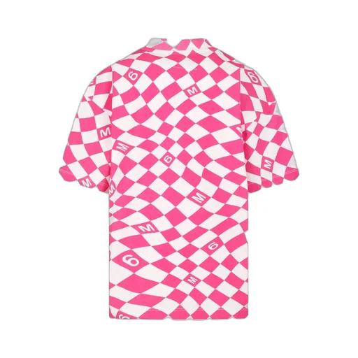 Checked Crewneck T-Shirt