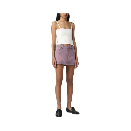 Embroidered-Logo Knit Crop Top