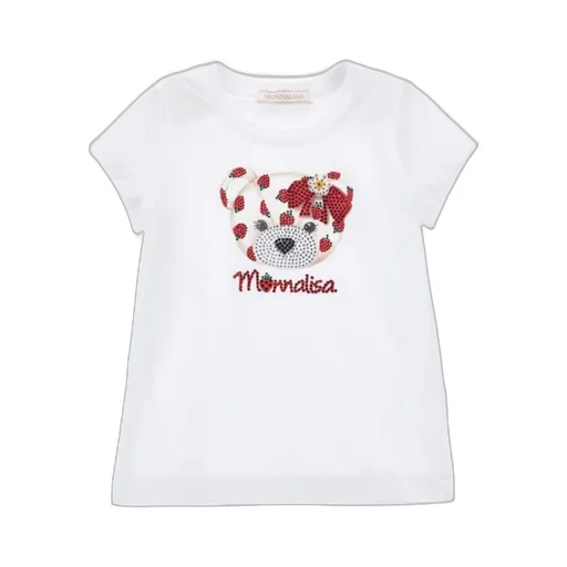 Embellished Teddy Bear Crewneck T-Shirt
