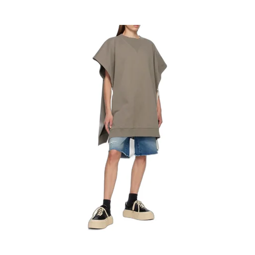 Oversized Top With Logo Patch Detail
