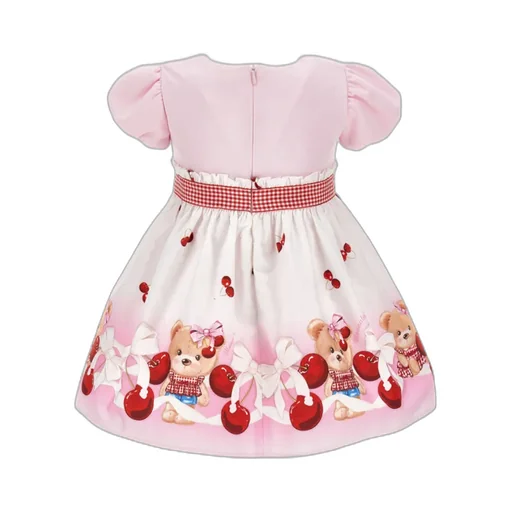 Teddy Bear-Print Flared Dress