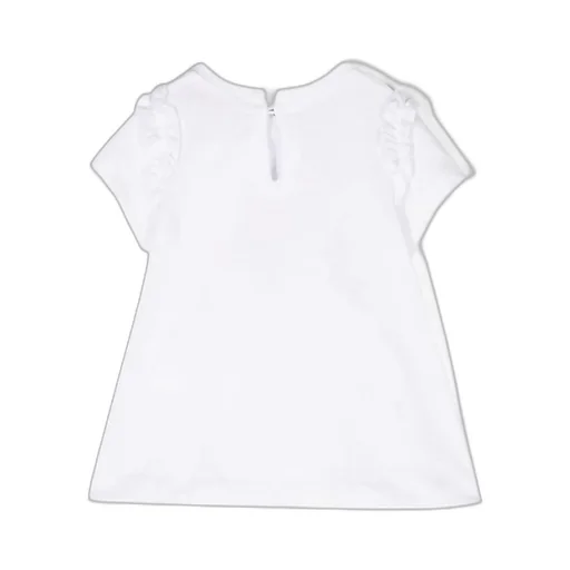 Graphic-Print Ruffled Cotton T-Shirt