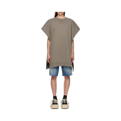 Oversized Top With Logo Patch Detail