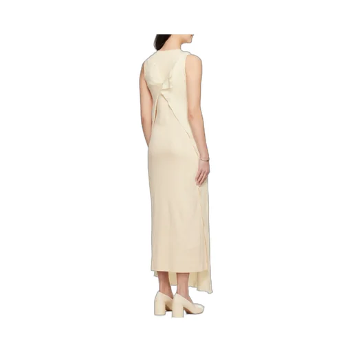 Laminated Dress With Round Neck