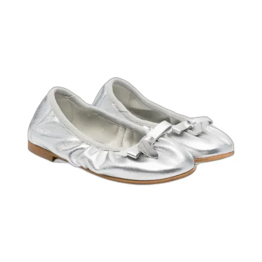 Laminated Leather Ballet Flats