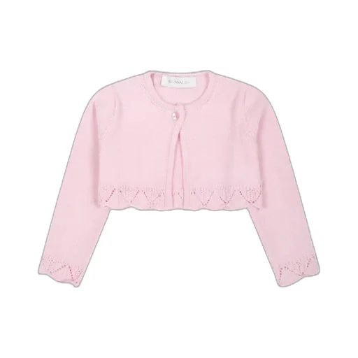 Lace-Trim Cropped Cardigan