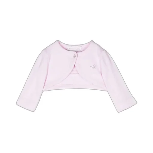 Logo Embellished Cropped Cardigan