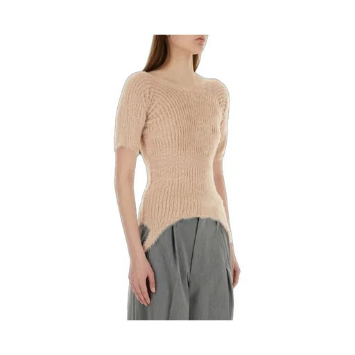 Short-Sleeved Knitted Jumper