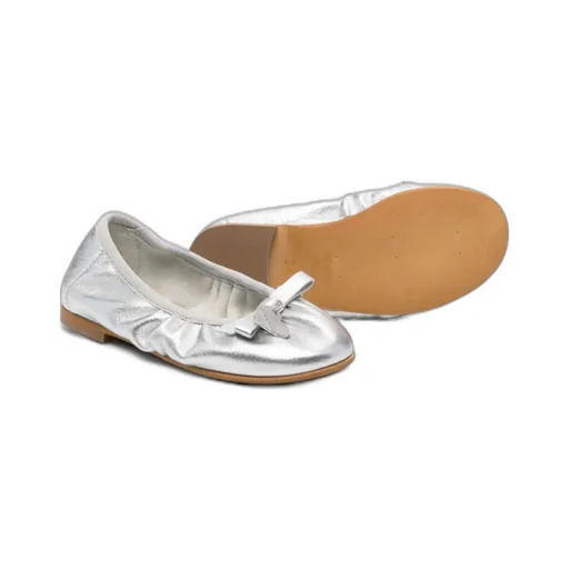 Laminated Leather Ballet Flats