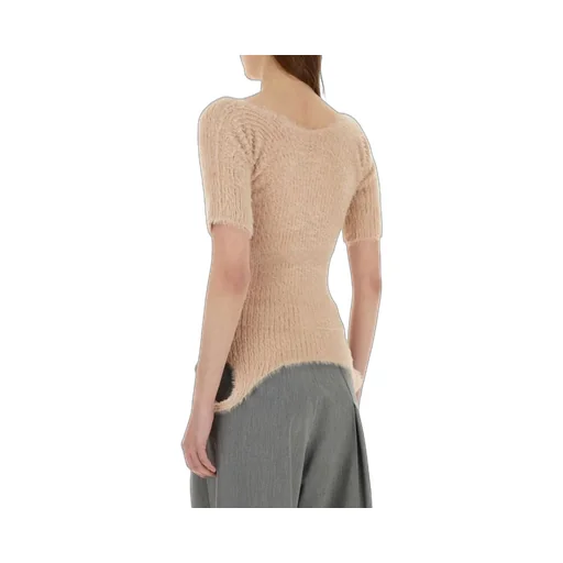 Short-Sleeved Knitted Jumper