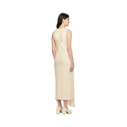 Laminated Dress With Round Neck