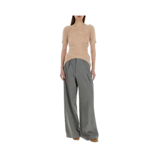 Short-Sleeved Knitted Jumper