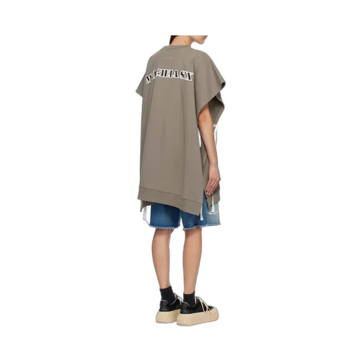 Oversized Top With Logo Patch Detail